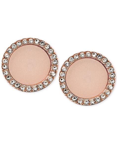 michael kors rose gold tone star stud earrings|Michael Kors hoops.